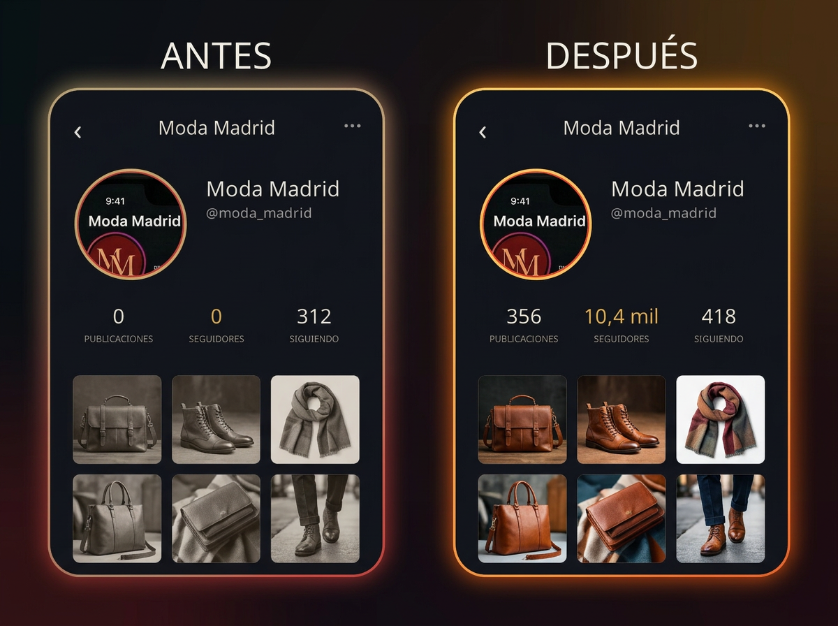 Antes y después de Moda Madrid: de 0 a 10,4 mil seguidores