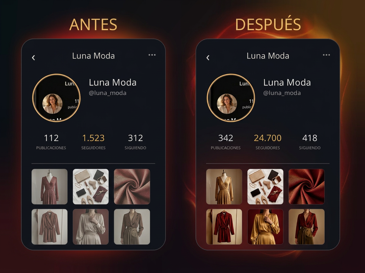 Antes y después de Luna Moda Madrid: de 1.523 a 24.700 seguidores